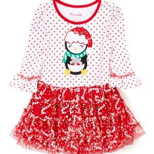 NWT Candy Cane penguin dress